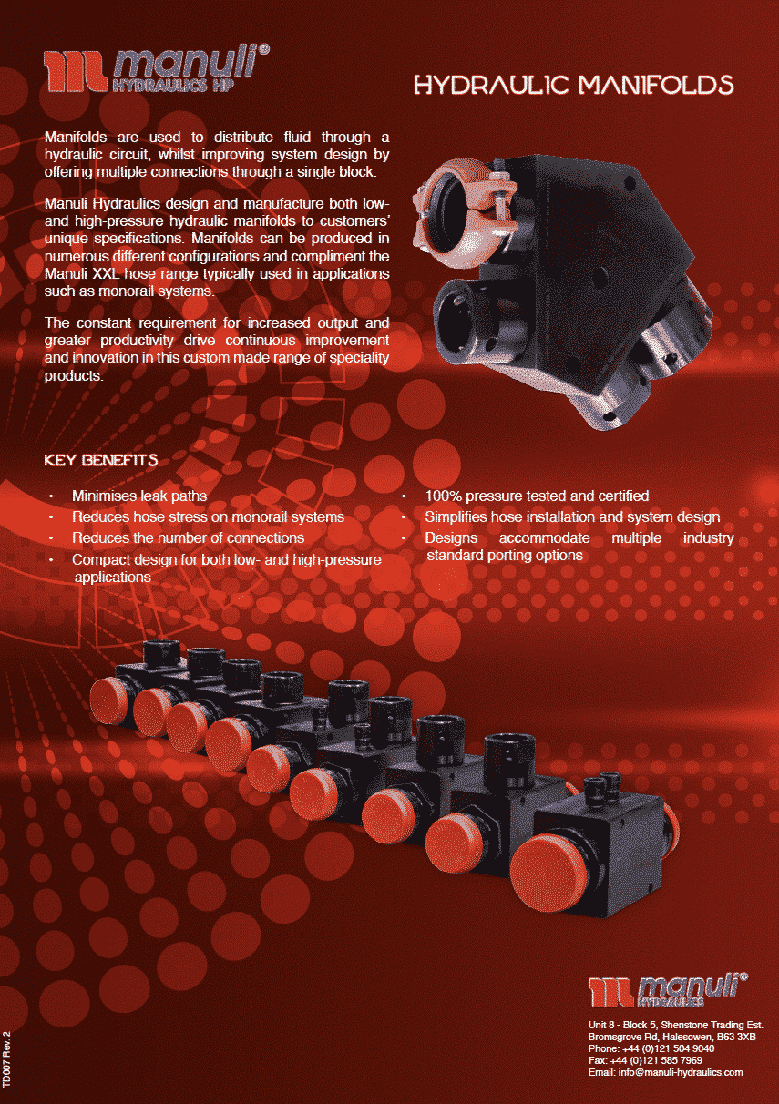 Hydraulic Manifolds cover