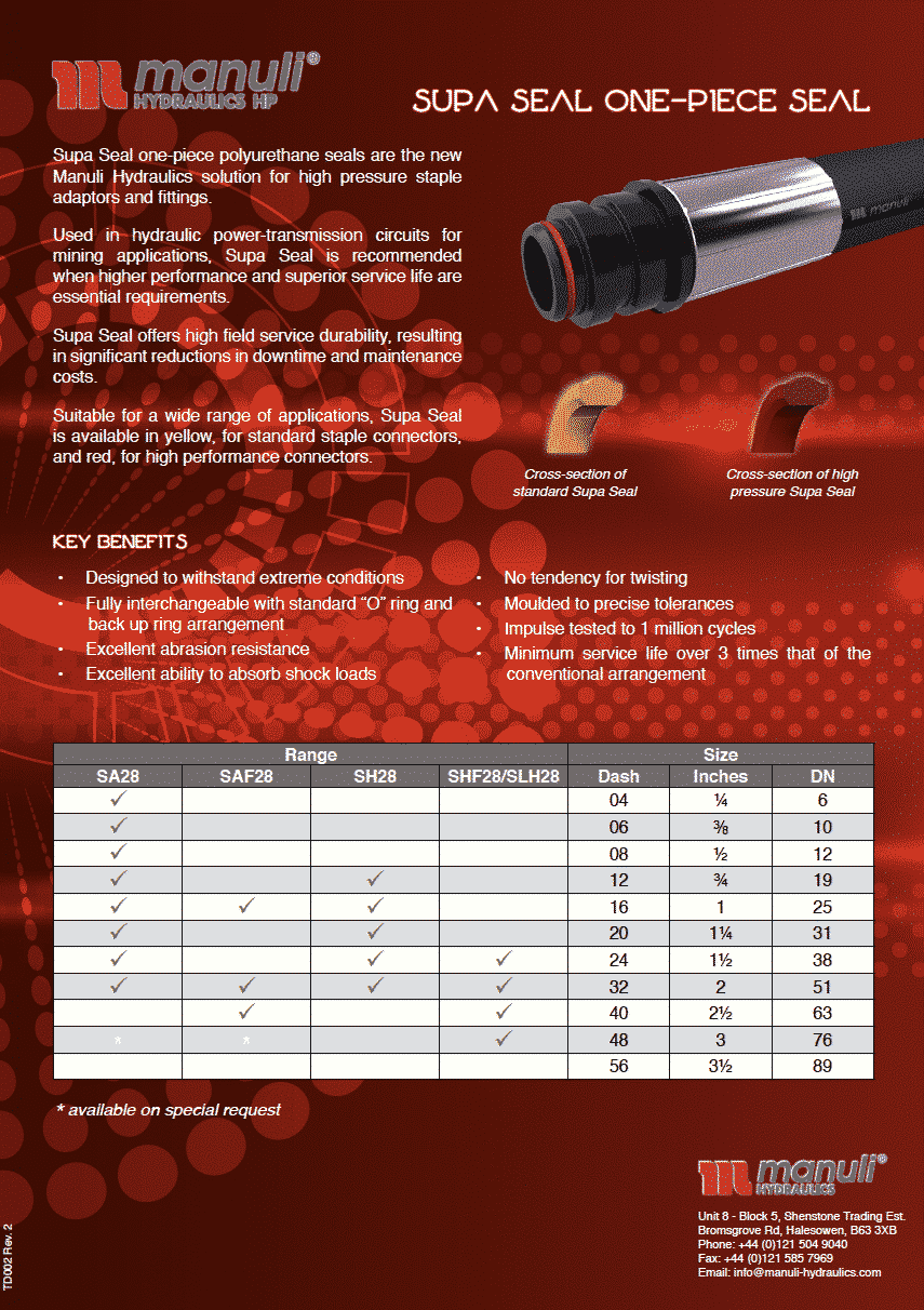 Supa Seal Datasheet cover